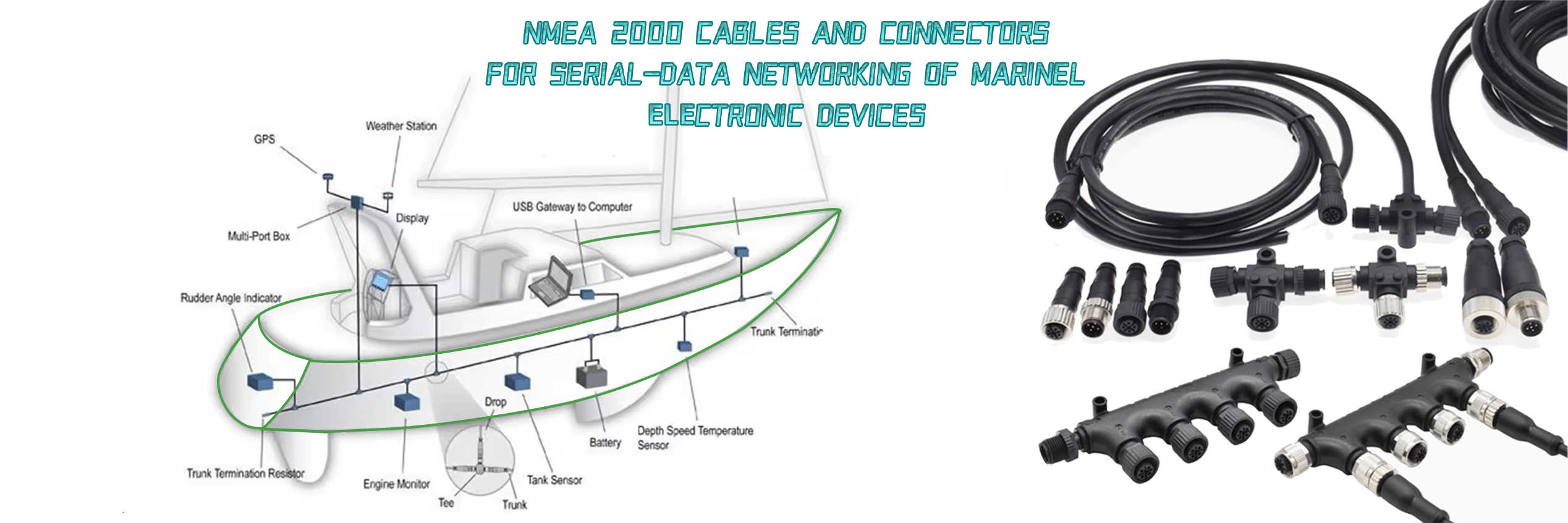 NMEA 2000 cables and connectors cactus electronics